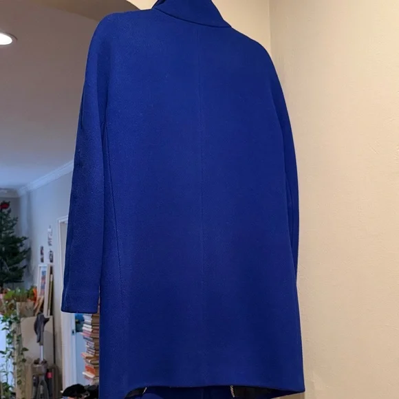 J. Crew Italian Stadium Coat Cobalt Blue Size 6 - Picture 6 of 6